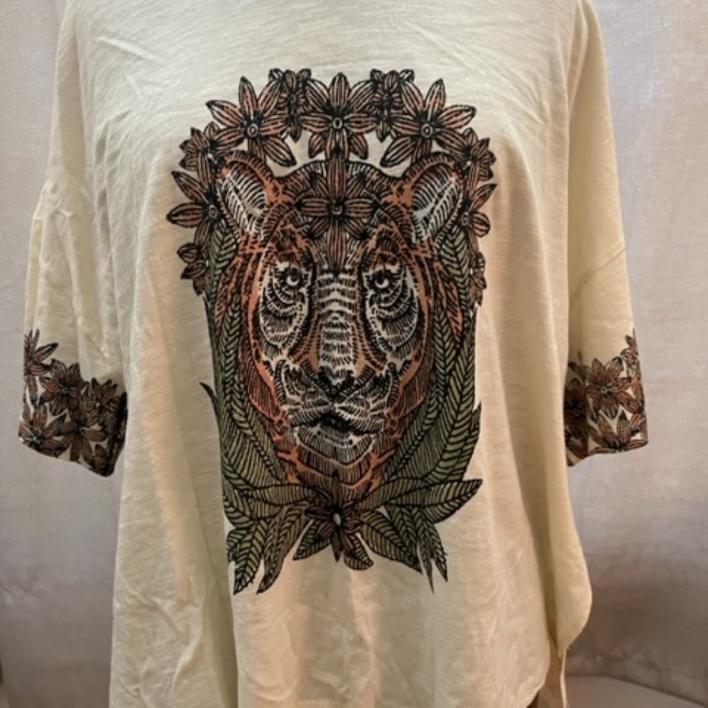 tiger print top